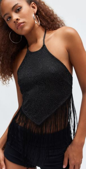 slim fit dress slacks Mysteria Halter Mini Dress Black main image 0