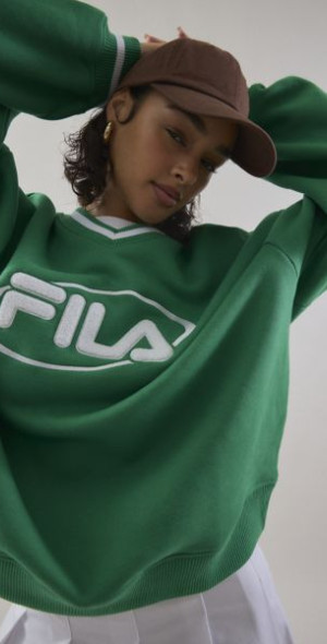 FILAフィラ＊オリーブグリーン 上下セットアップ FILA - X HAILEY V-Neck Pullover Top in Fila Green, Women's at