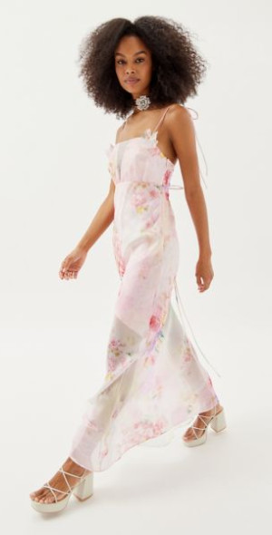 chinese dress ladies For Love & Lemons Luna Maxi Dress Black – blueandcream main image 1