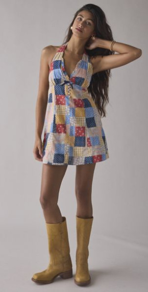 urban outfitters charlotte linen dress Urban Outfitters Uo Charlotte Linen Printed Shift Dress in Blue