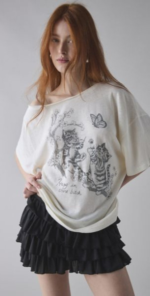 kimchi blue cat graphic t shirt dress Kimchi Blue
