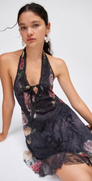 fleur asymmetric hem mini dress ALLSAINTS Fleur Asymmetric Hem Zig Mini Dress