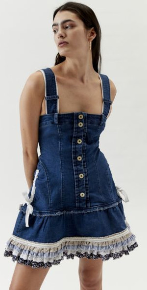 urban outfitters denim dress Urban Outfitters Denim Sparkle Dress - Medium main image 1