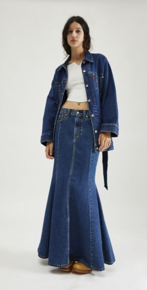 Levi's Mermaid Denim Maxi Skirt in Light Blue, Women's at Urban