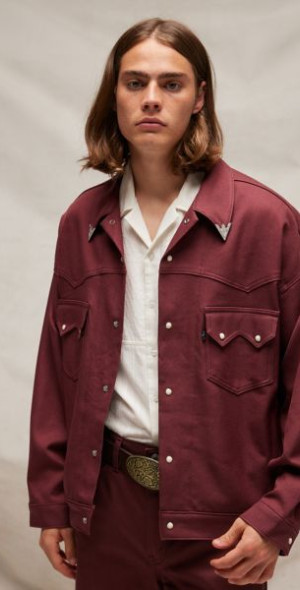 Levi's Western Denim Trucker Jacket in Brown, Men's at Urban