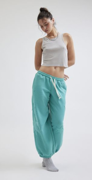 Out From Under - Brenda Star Patch Jogger Sweatpant in Sea