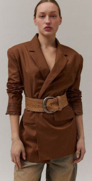 Silence + Noise - Silence + Noise Lilo Studded Suede Belt in  display picture 3