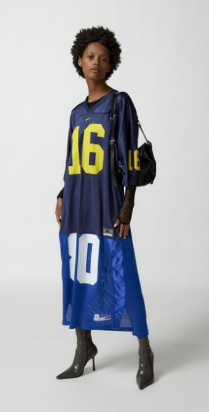 Urban Renewal Remade Football Jersey Maxi Dress in Assorted